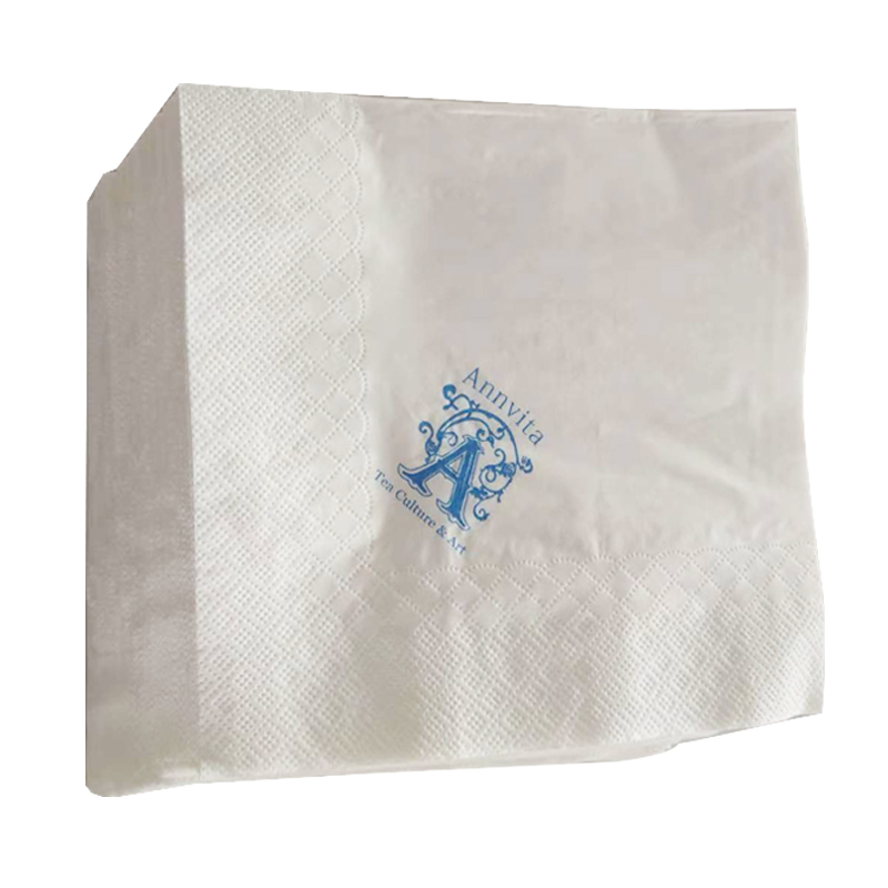 Serviette en papier naturelle imprimée avec logo personnalisé