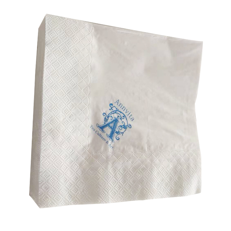 Serviette en papier naturelle imprimée avec logo personnalisé