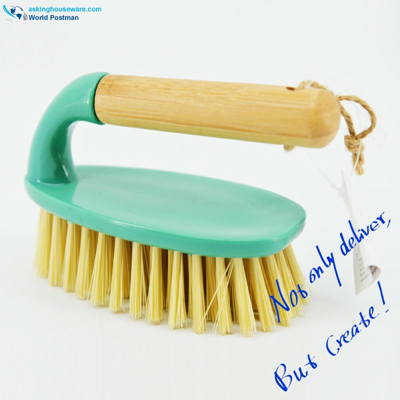 Akbrand Poignée En Bambou Brosse De Nettoyage Pour Chaussures, Brosse De Vêtement, Brosse En Tiff. Couleur