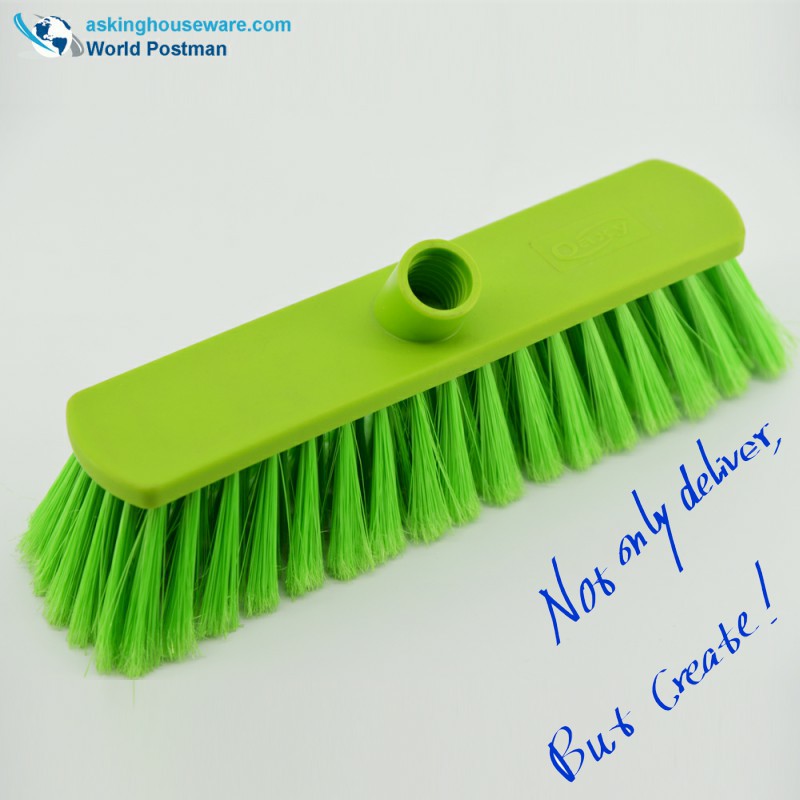 Akbrand Tête de balai-brosse en plastique avec bouton-pression carré plus large et large