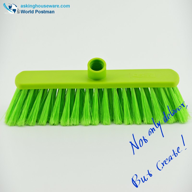 Akbrand Tête de balai-brosse en plastique avec bouton-pression carré plus large et large