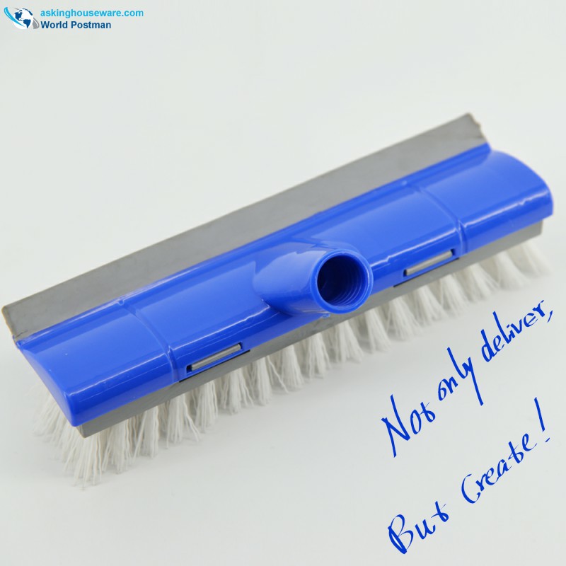 Akbrand Push Brush Soft Squeegee à l’arrière avec une brosse à filetage oblique, poils durs en PP