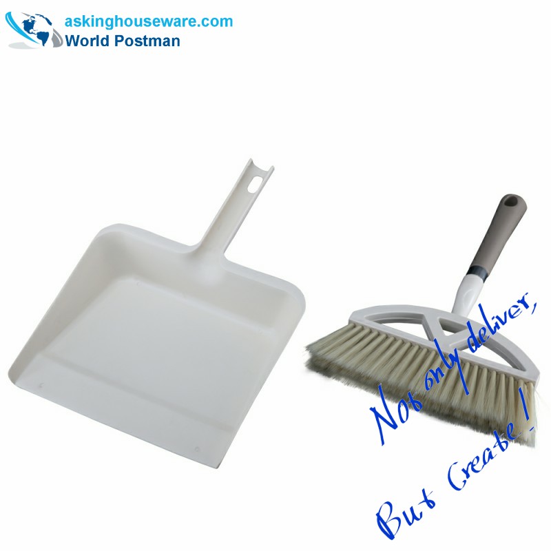Akbrand Dustpan Balai brosse avec pelle carrée grande taille