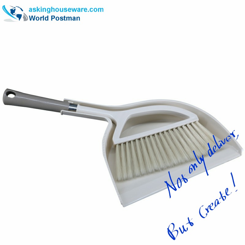 Akbrand Dustpan Balai brosse avec pelle en forme de demi-lune