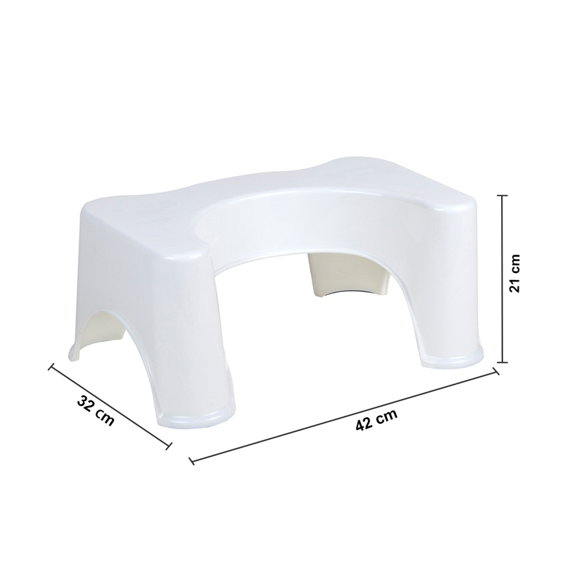 Petit pot accroupi de squatty de tabouret de toilette de salle de bains, blanc