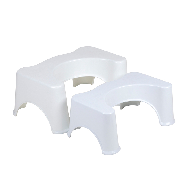 Petit pot accroupi de squatty de tabouret de toilette de salle de bains, blanc