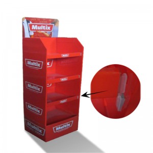 présentoir en carton ondulé avec impression de couleur personnalisée de luxe