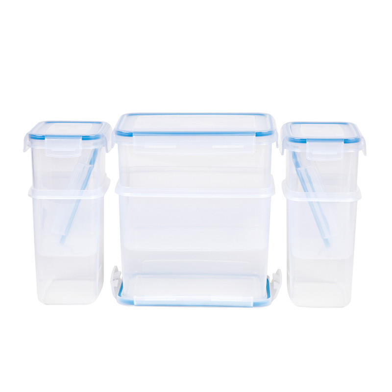 Sans BPA 6 Pcs Set Cuisine Conteneur De Stockage Conteneur De Céréales Sèches Conteneur Alimentaire Étanche À L'air pour La Maison