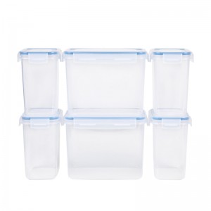 Sans BPA 6 Pcs Set Cuisine Conteneur De Stockage Conteneur De Céréales Sèches Conteneur Alimentaire Étanche À L'air pour La Maison