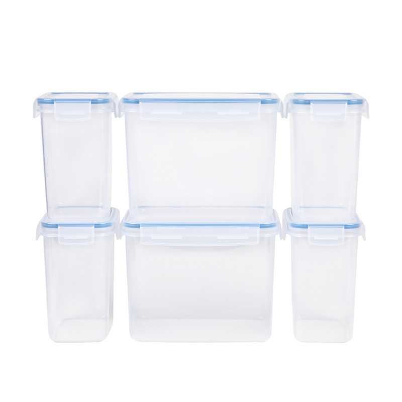 Sans BPA 6 Pcs Set Cuisine Conteneur De Stockage Conteneur De Céréales Sèches Conteneur Alimentaire Étanche À L'air pour La Maison