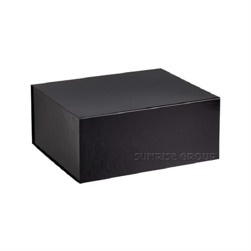 Papier d'emballage noir de carton d'emballage de vêtements d'emballage shopping boîte de cadeau