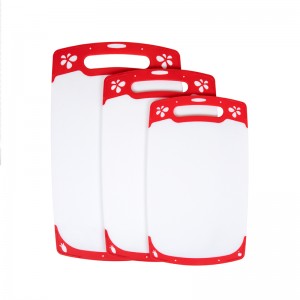 Ensemble de planche à découper en plastique de différentes tailles avec un design unique et antidérapant