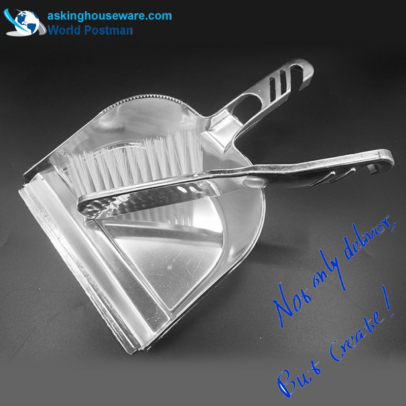 Akbrand Square Dustpan Balai avec revêtement en argent