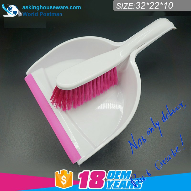 Akbrand Dustpan Balai à brosse avec une ligne en PVC à la forme de vague à l'entrée de Dustpan