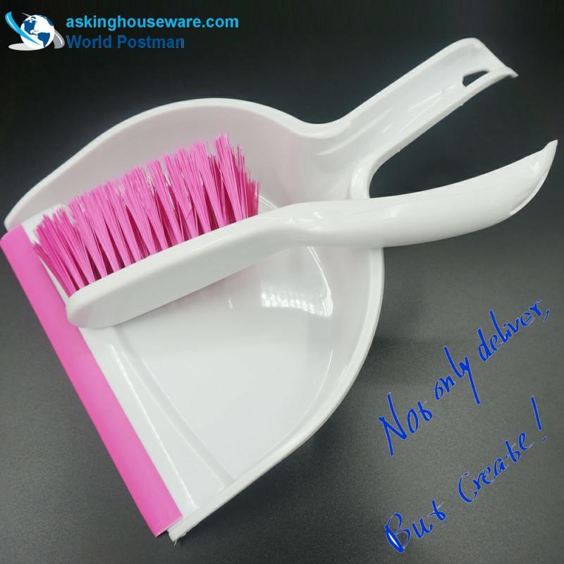 Akbrand Dustpan Balai à brosse avec une ligne en PVC à la forme de vague à l'entrée de Dustpan