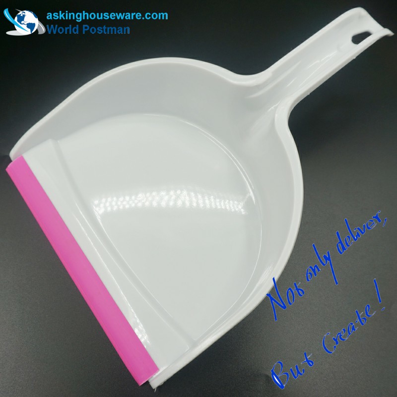 Akbrand Dustpan Balai à brosse avec une ligne en PVC à la forme de vague à l'entrée de Dustpan