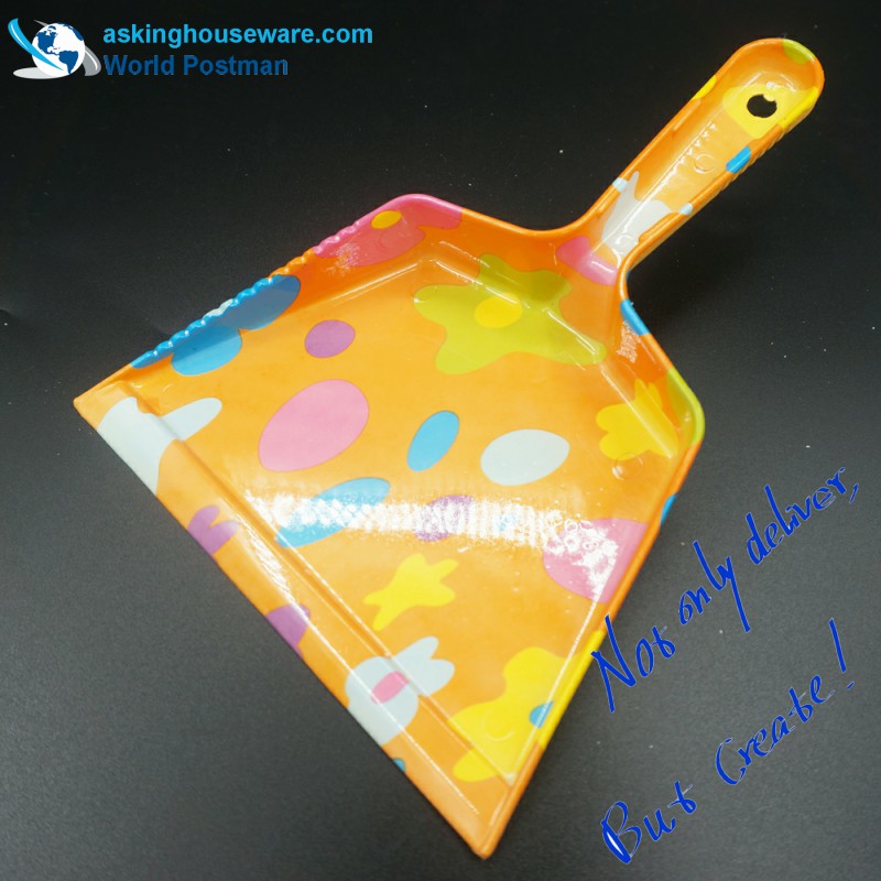 Akbrand - Fleur jaune - Marque d'eau - Pelle à poussière en forme d'échelle - Balai de petite taille