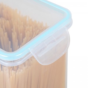 Contenant pour aliments transparent en plastique de 2,6 L avec couvercle hermétique