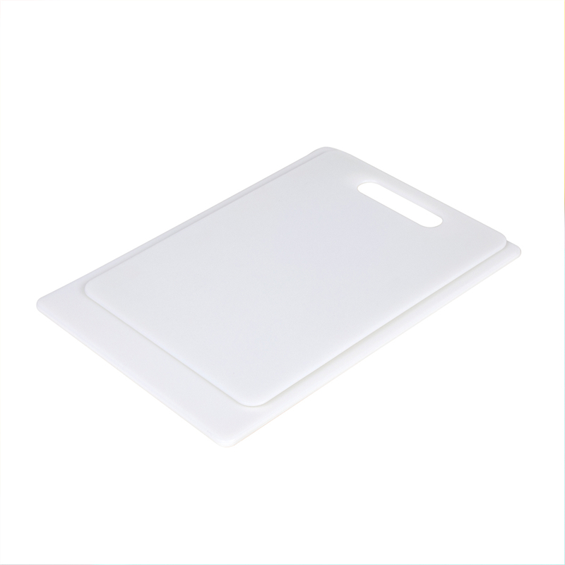 Planche à découper en plastique antidérapante blanche et résistante au lave-vaisselle, durable, blanche