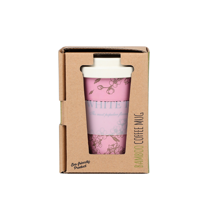 Tasse de café en fibre de bambou de voyage biodégradable, écologique et réutilisable avec couvercle en silicone