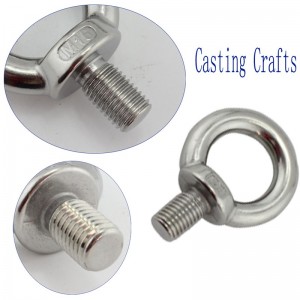 Oeillet din580 zingué pour usage intensif avec écrou à oeil DIN582