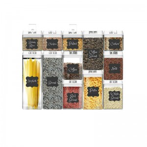 Jeu de 12 récipients de conservation des aliments en plastique réutilisables pour la conservation des aliments, 12 pièces