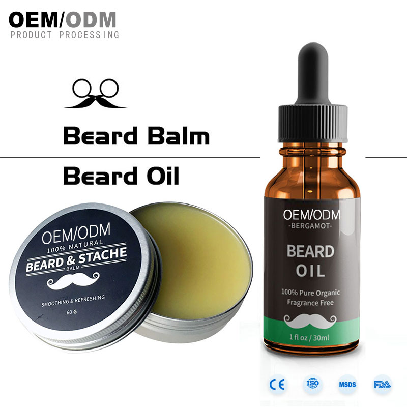 Baume organique naturel parfumé de soin de barbe de marque privée pour le baume de barbe de crème de croissance de barbe