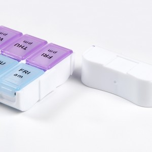 Boîte de pilulier en plastique détachable de 14 cas pour pilules avec organisateur hebdomadaire