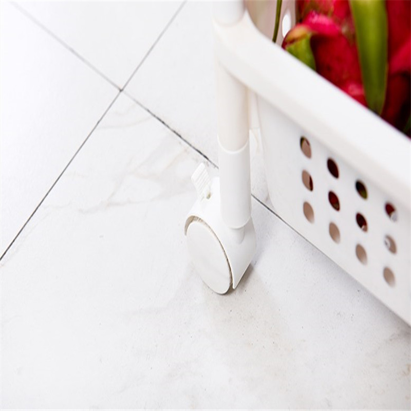 Étagère de rangement en plastique à 3 couches pour usage léger dans la cuisine d'entrepôt
