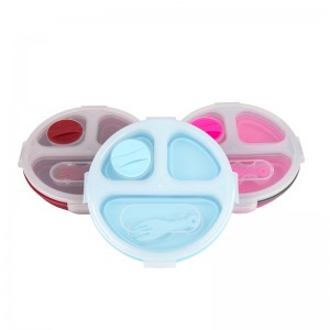 Boîte à bento extensible et pliable pour contenants en silicone pour boîtes à bento, contenants en plastique pour aliments