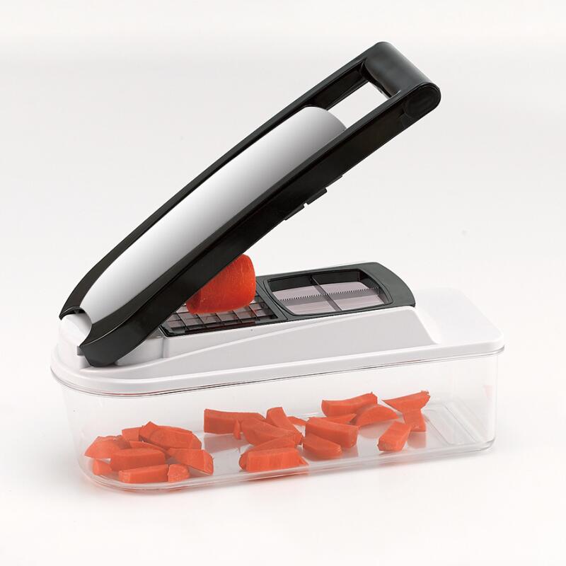 Trancheuse Mandoline à découper les légumes 4IN 1 - Récipients en verre Spiralizer Trancheuse à légumes Dicer