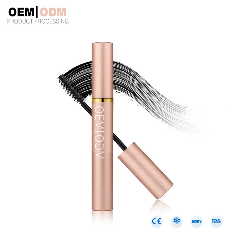 Oem marque de distributeur maquillage pour les yeux imperméable mascara bio mascara en fibre de cils 4d