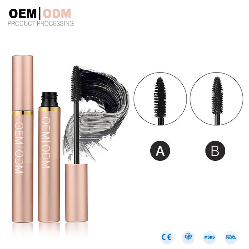 Oem marque de distributeur maquillage pour les yeux imperméable mascara bio mascara en fibre de cils 4d