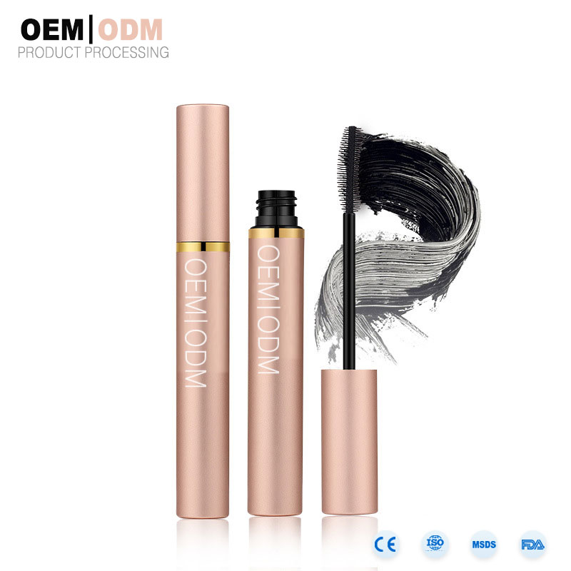 Oem marque de distributeur maquillage pour les yeux imperméable mascara bio mascara en fibre de cils 4d