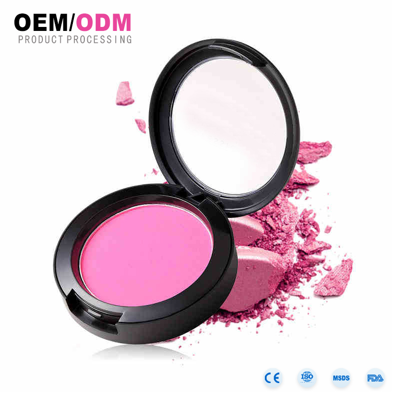 Maquillage de visage d'OEM marque privée longlasting blush imperméable à l'eau de blush de couleurs simples de carton mat