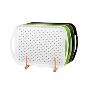 Plateau de restauration rapide noir en plastique PP