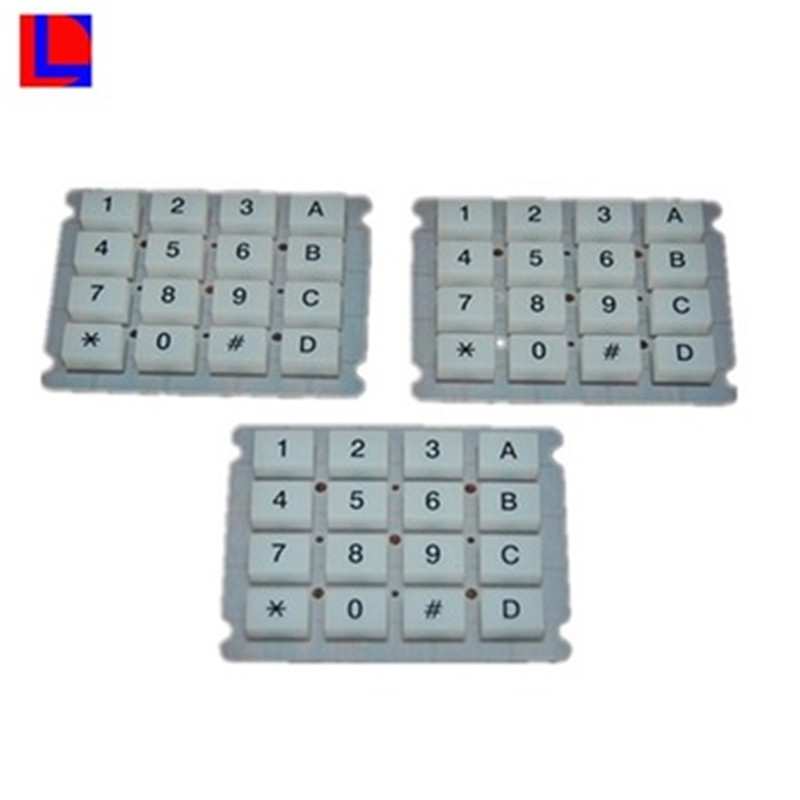 Clavier en caoutchouc de silicone de commutateur de membrane conductrice OEM personnalisé