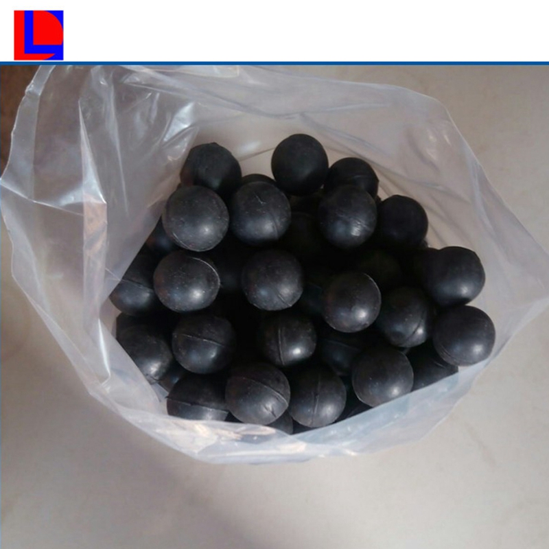 Balles en caoutchouc solide de 7 mm en silicone de couleur noire