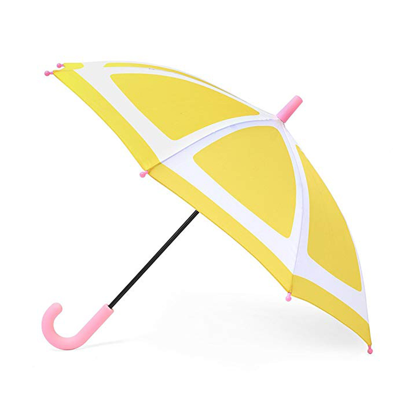 Parapluie de fruits orange de 21 pouces Motif mignon Parapluie de petite taille Impression personnalisée Parapluie droit