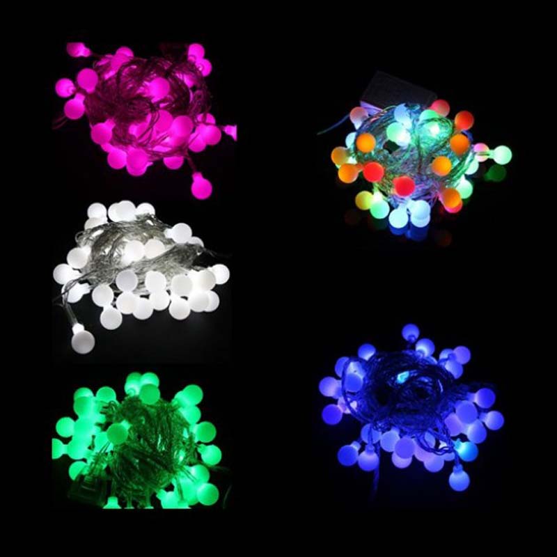 Les guirlandes de boule de LED allument des guirlandes décoratives de Noël