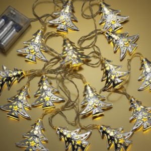 Lampe à cordes en sapin de Noël en fer