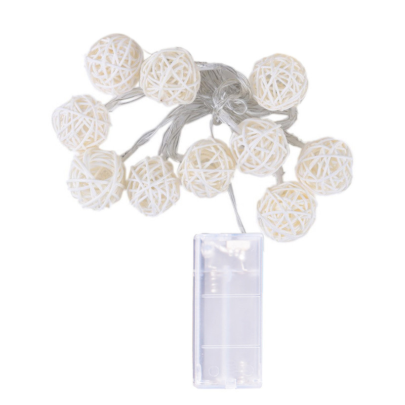 10 LED guirlandes 1.2M conte de fées guirlande alimenté en plein air blanc chaud pour la fête de noël décoration de fête de mariage