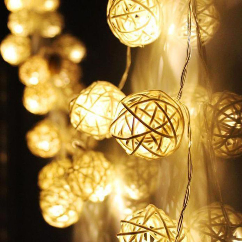 10 LED guirlandes 1.2M conte de fées guirlande alimenté en plein air blanc chaud pour la fête de noël décoration de fête de mariage