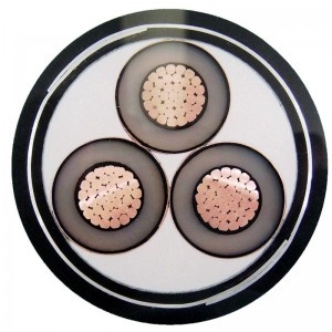 Câble blindé multi de noyau de tension moyenne avec le STA / SWA blindé