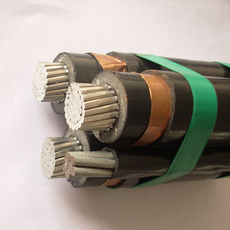 Câble conducteur aérien de faisceau de cuivre / aluminium de MV 6.35 / 11KV 3x95mm2 3X185mm2