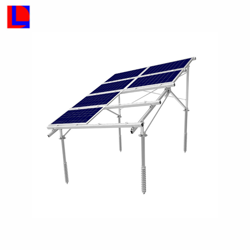 Le support solaire au sol prend en charge le support de panneau solaire en aluminium