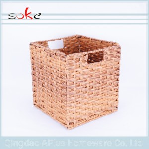 Panier de rangement tissé en rotin PE pour stocker