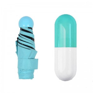 Vente chaude petite taille 5 fois mini dame capsule parapluie