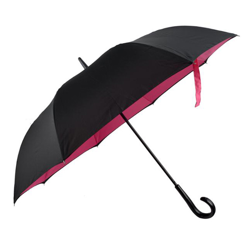 Parapluie coupe-vent grossistes inversé fermer parapluie inversé poignée J pour voitures