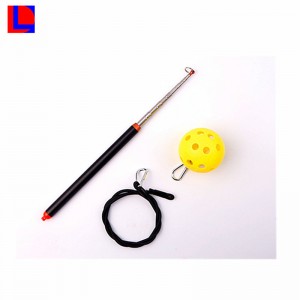 Joueur de chien télescopique en aluminium portatif avec ballon suspendu et lumineux